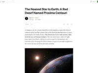 The Nearest Star to Earth: A Red Dwarf Named Proxima Centauri